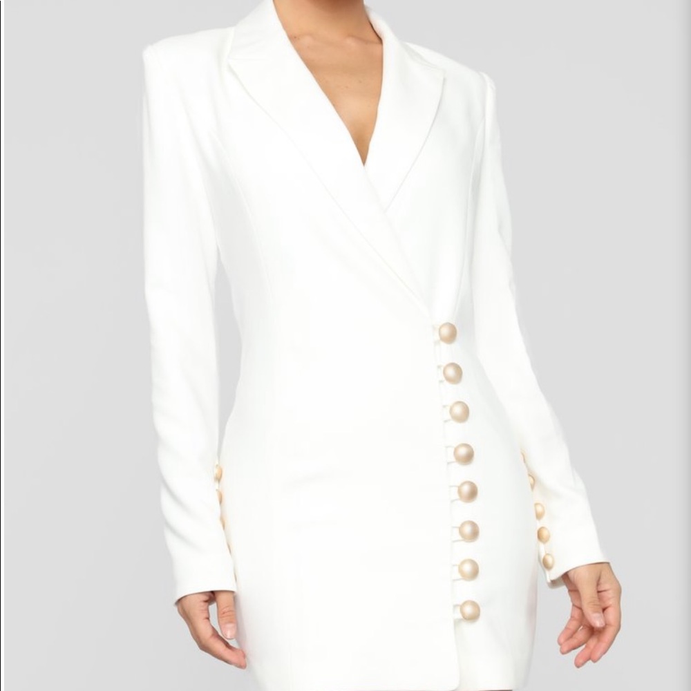 Boss Lady Blazer Dress - Off White